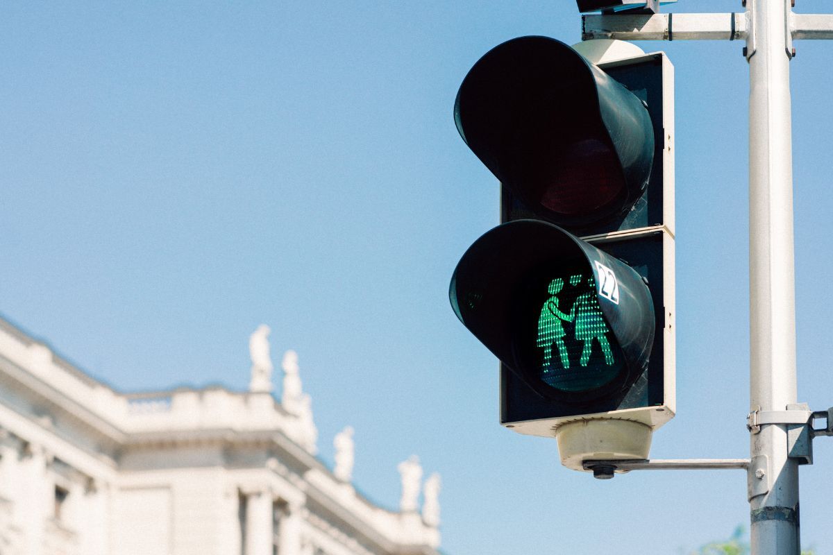 Besucheranfahrt mit dem Auto Ampel