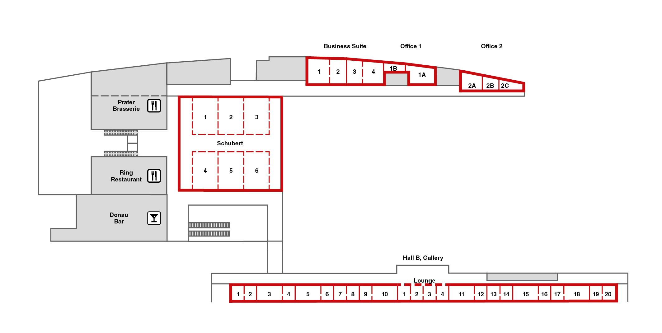 Floorplan Congress Center Obergeschoss