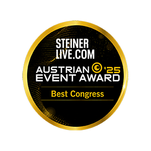Austrian Event Award Best Congress 2025 Steiner Live Badge